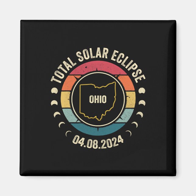 Imã Ohio Total Solar Eclipse 2024 American Totality Ap (Frente)