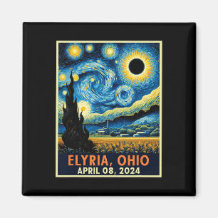 Imã Ohio Total Solar Eclipse 2024 Starry Night Van Gog