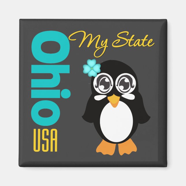 Imã Ohio USA Penguin (Frente)