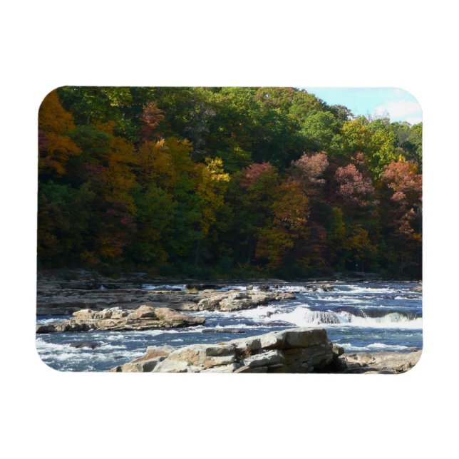 Ímã Ohiopyle River Rapids in Fall Pennsylvania Autumn (Horizontal)