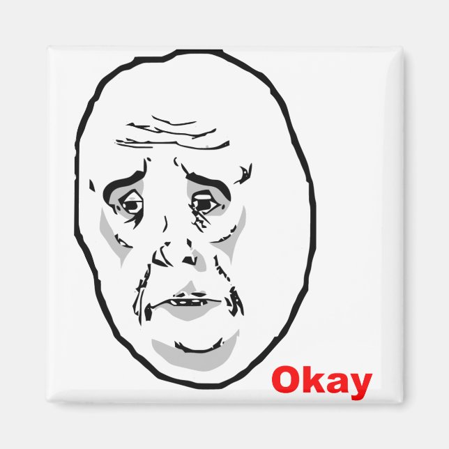 Imã Ok, Cara Rage Face Memória (Frente)