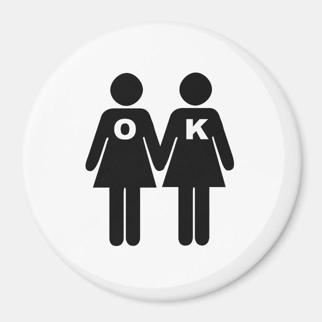 Imã OK PARA SER GAY (lésbica) (Frente)