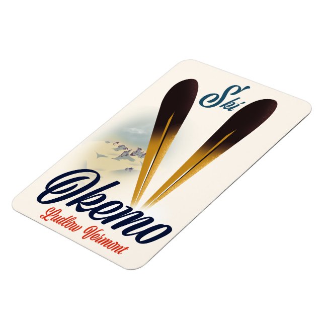 Ímã Okemo Ludlow Vermont poster (Left Side)