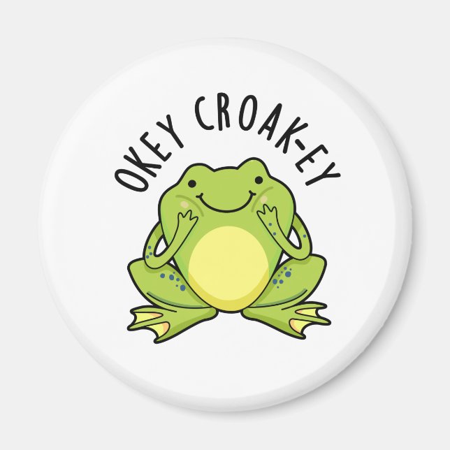 Imã Okey Croak-ey Engraçado Sapo Pun (Frente)