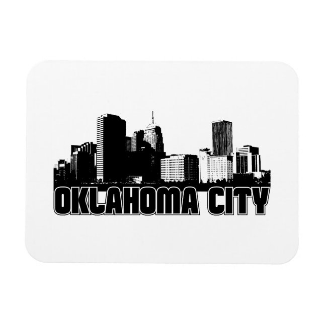 Ímã Oklahoma City Skyline (Horizontal)