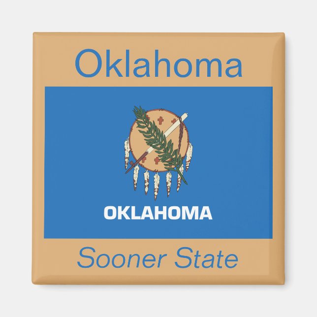 Imã Oklahoma Flag Magnet (Frente)