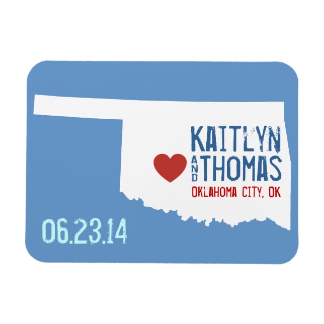 Ímã Oklahoma Save Date - Customizable City (Horizontal)