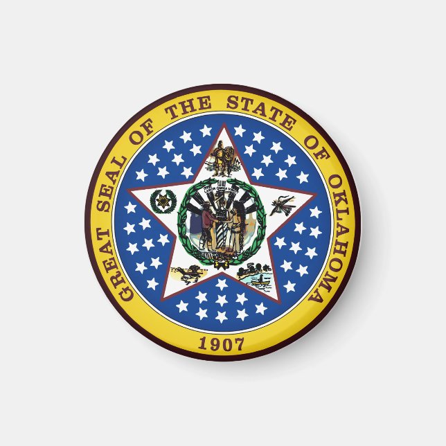 Imã Oklahoma State Seal (Frente)