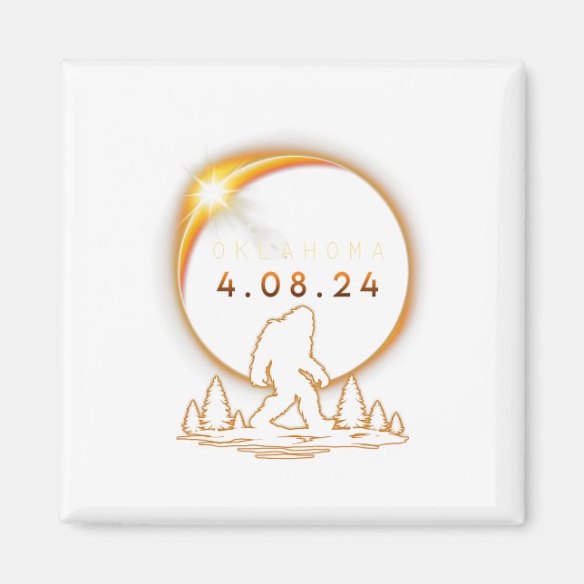 Imã Oklahoma Total Solar Eclipse 2024 Bigfoot Solar Ec (Frente)