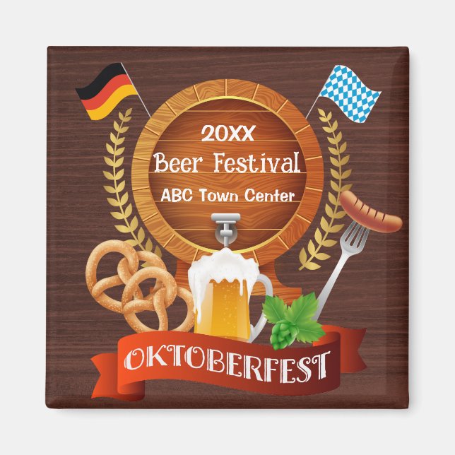 Imã Oktoberfest Beer Barrel (Frente)
