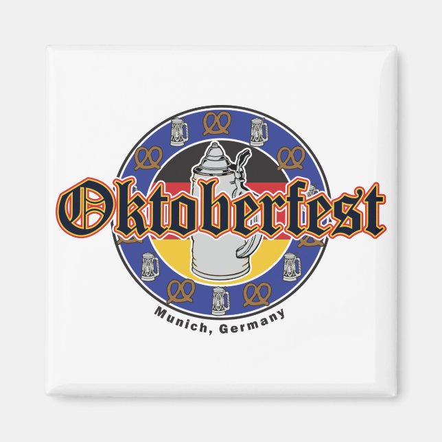 Imã Oktoberfest Beer e Pretzels (Frente)