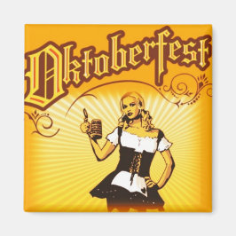 Imã Oktoberfest Beer Hall Girl Event Souvenir Magnet