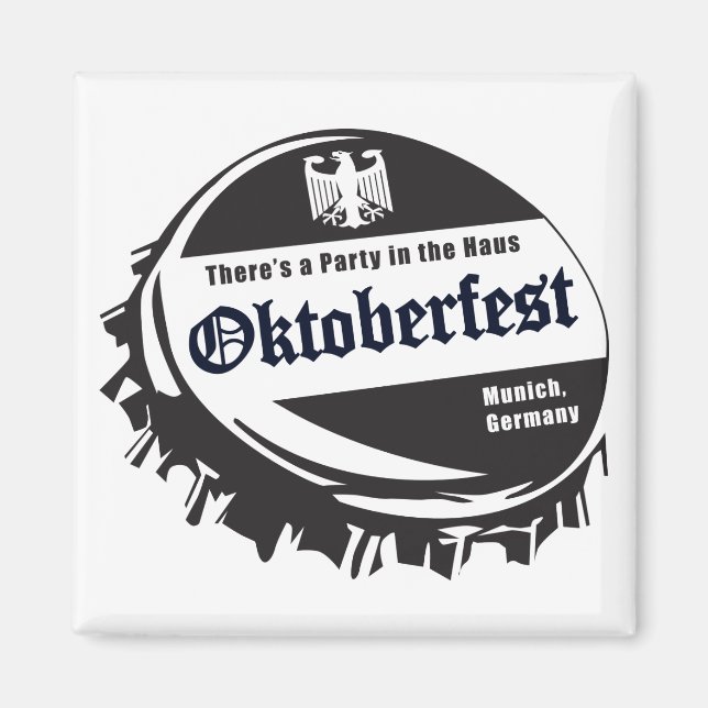 Imã Oktoberfest-Bottle Boné (Frente)