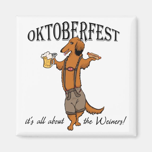 Imã Oktoberfest Dachshund (Frente)