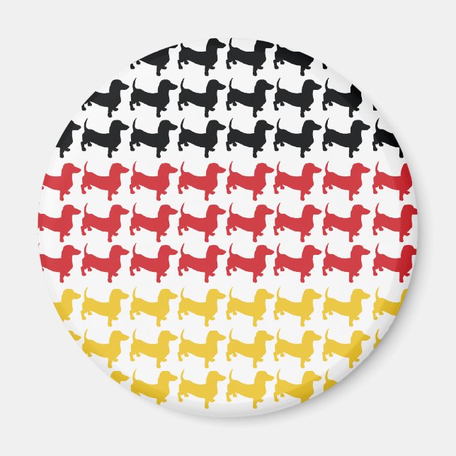 Imã Oktoberfest Dachshund Flag (Frente)
