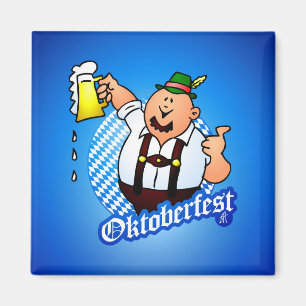 Imã Oktoberfest - homem nos lederhosen