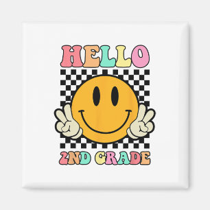 Imã Olá 2ª Série Hippie Sorriso Face Ck Para a Escola