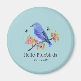 Imã Olá, Bluebird Magnet - Azul