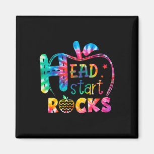 Imã Olá Cabeça Iniciar Rock Tie Dye de Volta ao Ensino