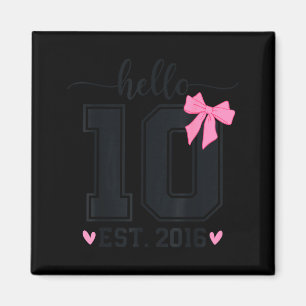 Imã Olá Dez Est 2016 10º Aniversário Coquette Laço 10