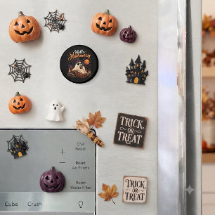 Imã Olá Halloween Fantasma Fofo Bebendo Café