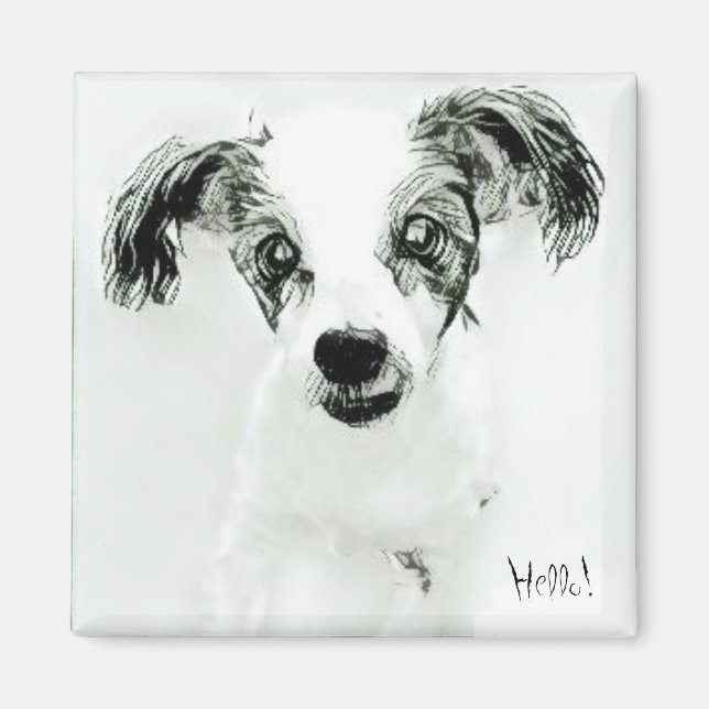 Imã Olá, Magneta de Cachorro (Frente)