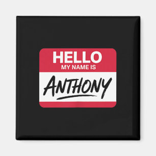 Imã Olá Meu Nome É Anthony Placa de Nome Para Anthony