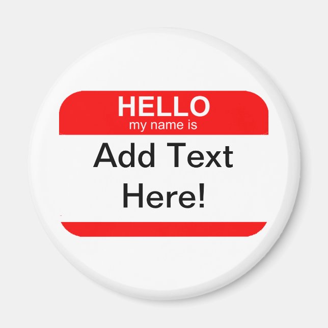 Imã Olá Meu Nome é Flexível (Frente)