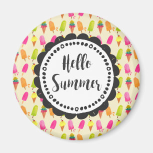 Imã Olá, Popsicles de Verão e Tipografia de Sorvetes