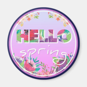 Imã Olá Primavera, Flores, círculo