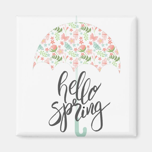 Imã Olá Primavera Umbrella (Frente)