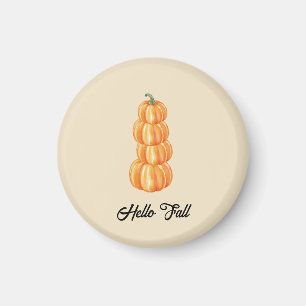 Imã Olá, Pumpkin Fall Stack Autumn Beige Magnet