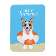 Olá Summer Corgi Beach Dogs