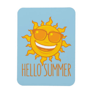 Ímã Olá Summer Sun com óculos de sol