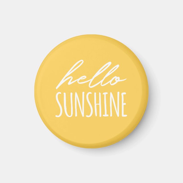 Imã Olá Sunshine Magneto Amarelo Ensolarado (Frente)