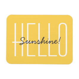 Ímã Olá Tipografia Amarela Sunshine Citação