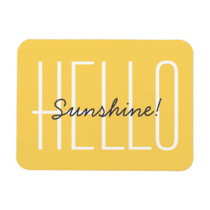 Ímã Olá Tipografia Amarela Sunshine Citação