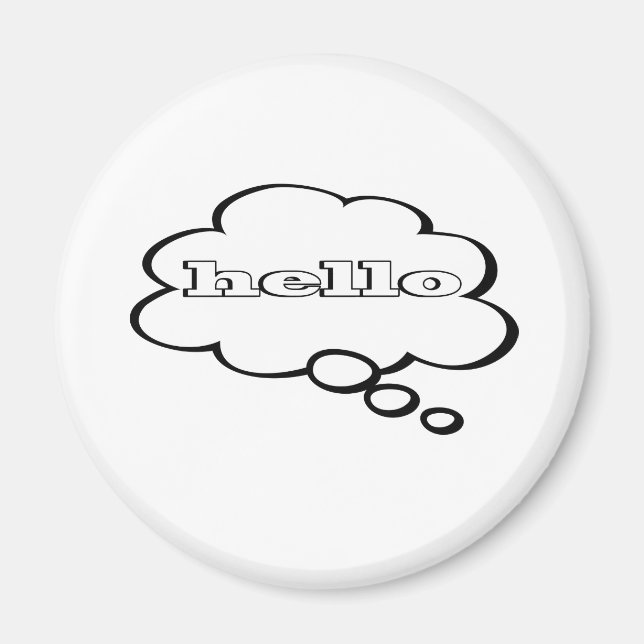 Imã Olá, Word Bubble Magnet (Frente)
