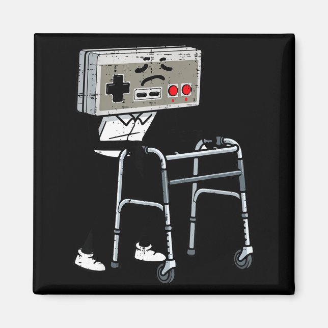 Imã Old Gaming Controller Walker Funny Gamer Men Women (Frente)