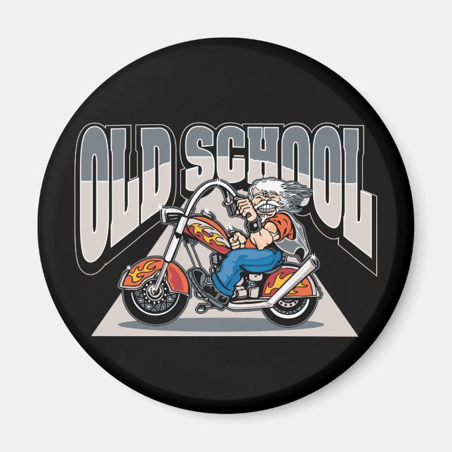 Imã Old School Biker (Frente)