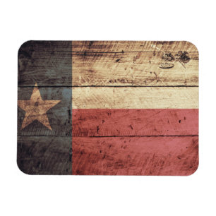 Ímã Old Wood Texas Flag