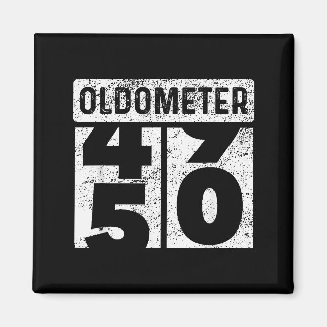 Imã Oldometer Odometer Funny 50th Birthday Gift 50 Yrs (Frente)