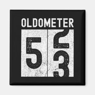 Imã Oldômetro Aniversário de 53 anos Engraçado Retro F