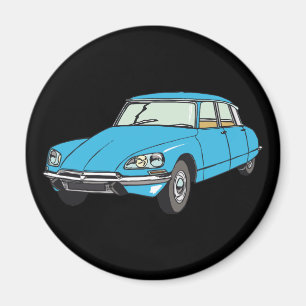 Imã Oldtimer Citroen DS 19 Blau