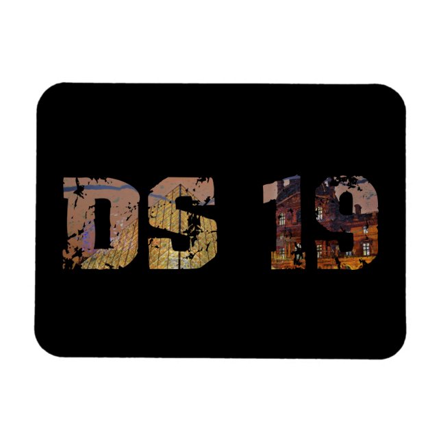 Ímã Oldtimer Citroen DS 19 La Déesse Cidade Francesa (Horizontal)