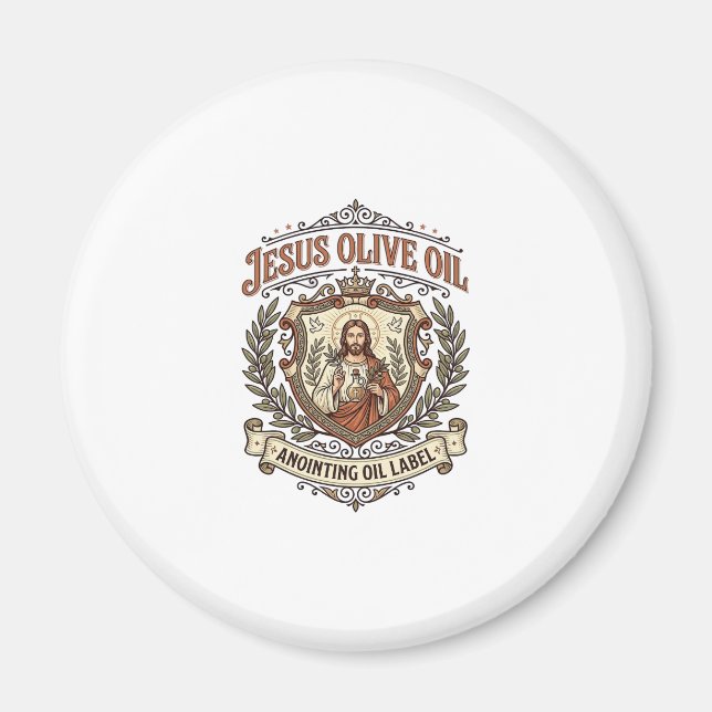 Imã Óleo de Oliveira Jesus Óleo de Unção Rótulo Jesus  (Frente)
