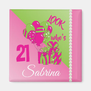 Imã Olha quem tem 21 anos 00º aniversário - Rosa e