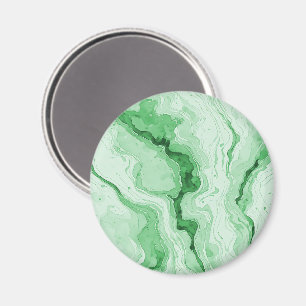 Imã Olhar Ágata Verde Floresta Druzy 