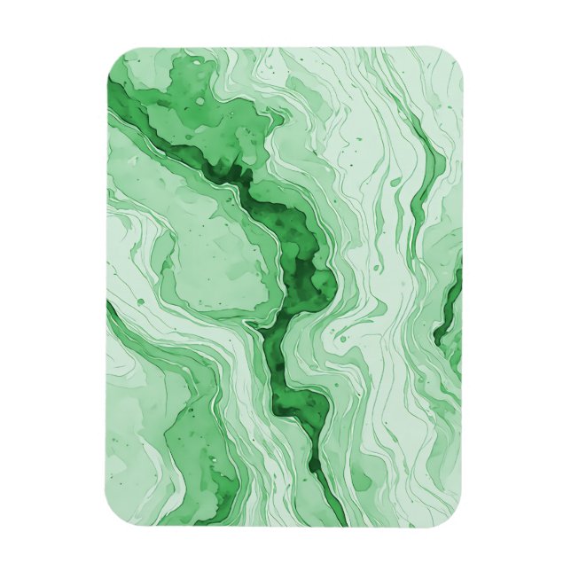 Ímã Olhar Ágata Verde Floresta Druzy  (Vertical)