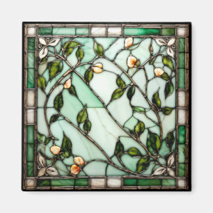 Imã Olhar de Flor de Videira com Vitral